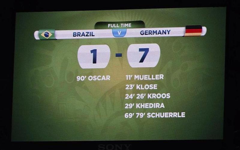 德国7:1巴西足彩赔率